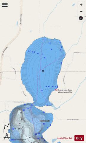 Goose (North Bay) depth contour Map - i-Boating App - Streets