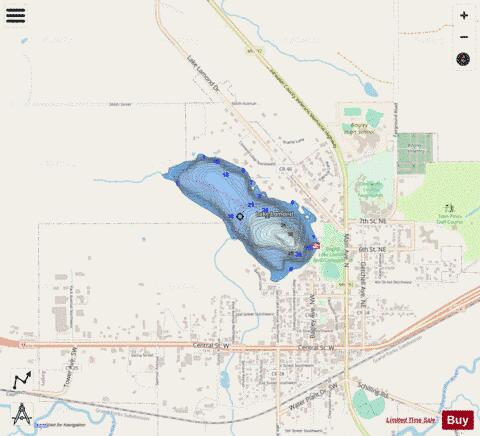 Lomond depth contour Map - i-Boating App - Streets