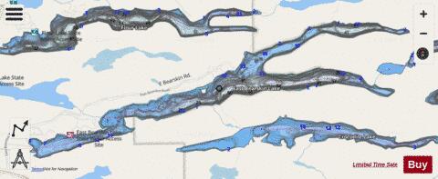 East Bearskin depth contour Map - i-Boating App - Streets