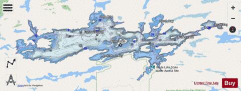 Brule depth contour Map - i-Boating App - Streets