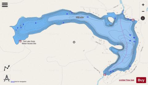 Tait depth contour Map - i-Boating App - Streets