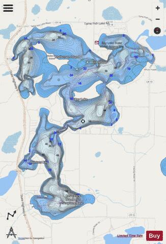 Bay depth contour Map - i-Boating App - Streets