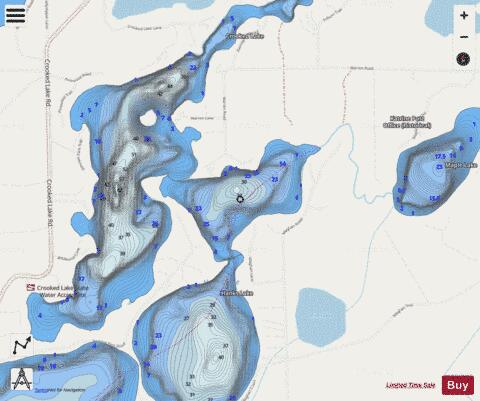 Crooked (Sugar Bay) depth contour Map - i-Boating App - Streets