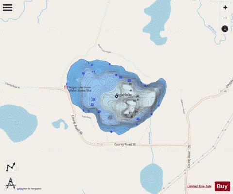 Rogers depth contour Map - i-Boating App - Streets