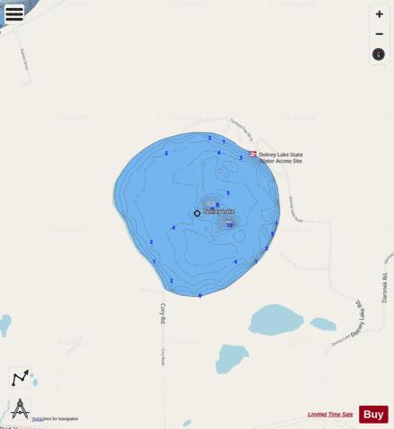 Dolney depth contour Map - i-Boating App - Streets