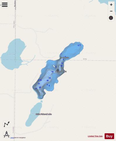 Pickerel depth contour Map - i-Boating App - Streets