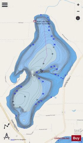 Ruth depth contour Map - i-Boating App - Streets