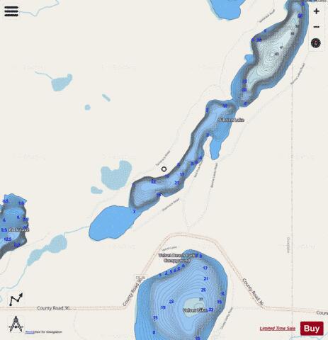 O'Brien (Southwest Bay) depth contour Map - i-Boating App - Streets