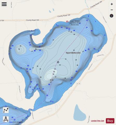 Upper Mission depth contour Map - i-Boating App - Streets