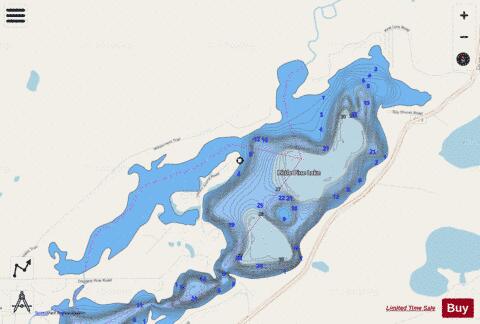 Little Pine depth contour Map - i-Boating App - Streets