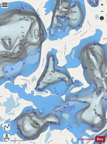 Hen depth contour Map - i-Boating App - Streets