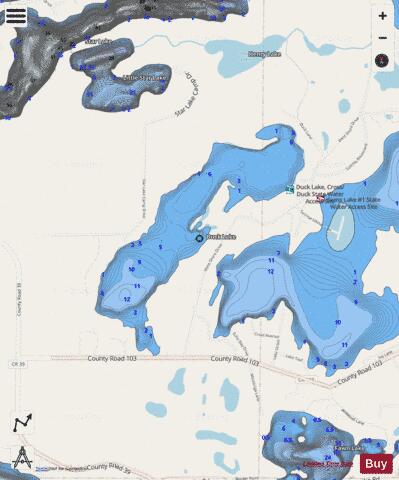 Duck depth contour Map - i-Boating App - Streets