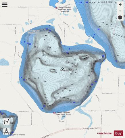 Lower Hay depth contour Map - i-Boating App - Streets