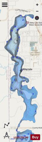 Sibley depth contour Map - i-Boating App - Streets