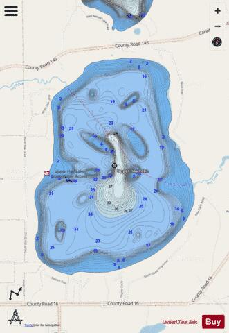 Upper Hay depth contour Map - i-Boating App - Streets