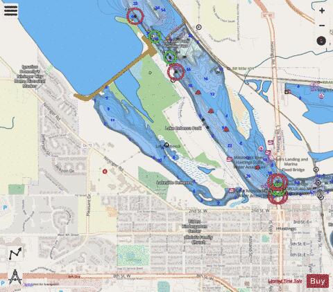 Rebecca depth contour Map - i-Boating App - Streets