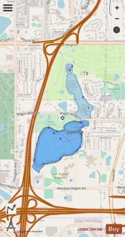Rogers depth contour Map - i-Boating App - Streets