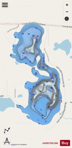 Vermont depth contour Map - i-Boating App - Streets
