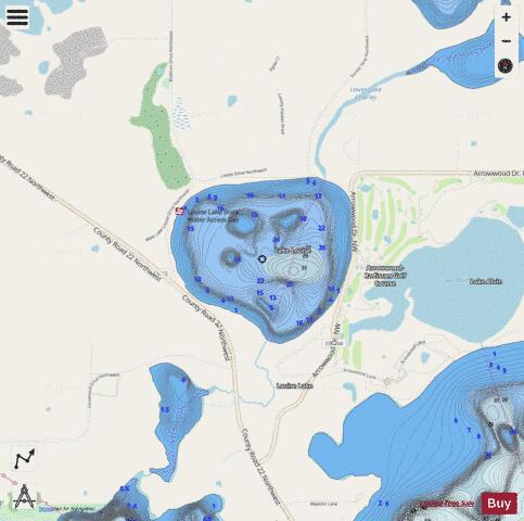 Louise depth contour Map - i-Boating App - Streets