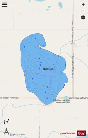 Jennie depth contour Map - i-Boating App - Streets