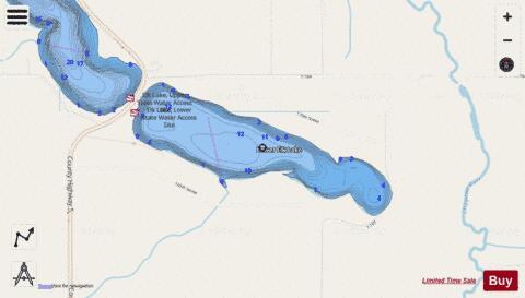 Lower Elk depth contour Map - i-Boating App - Streets