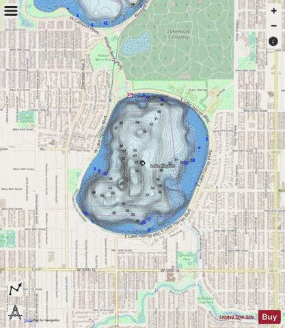 Harriet depth contour Map - i-Boating App - Streets