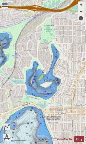Lake of the Isles depth contour Map - i-Boating App - Streets