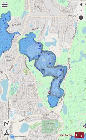 Bush depth contour Map - i-Boating App - Streets