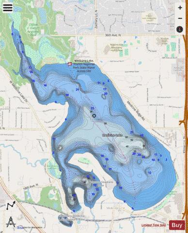 Medicine depth contour Map - i-Boating App - Streets
