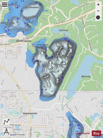Christmas depth contour Map - i-Boating App - Streets