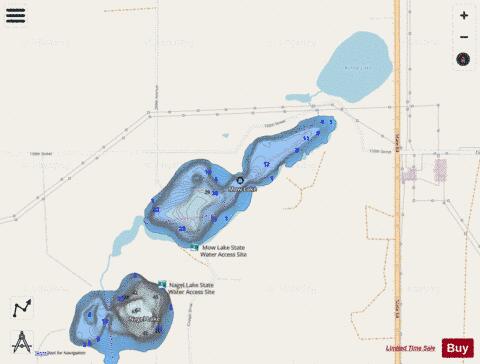 Mow depth contour Map - i-Boating App - Streets