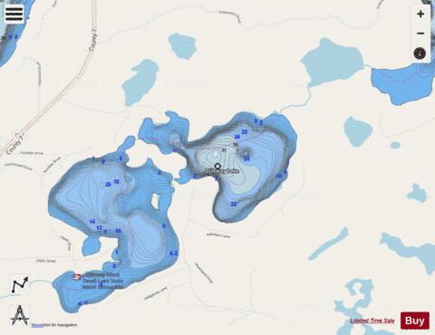 Dead depth contour Map - i-Boating App - Streets