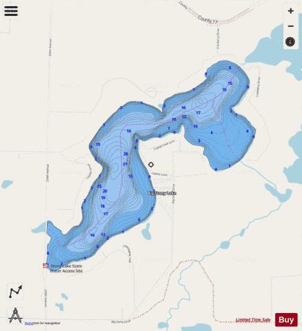 Big Stony depth contour Map - i-Boating App - Streets