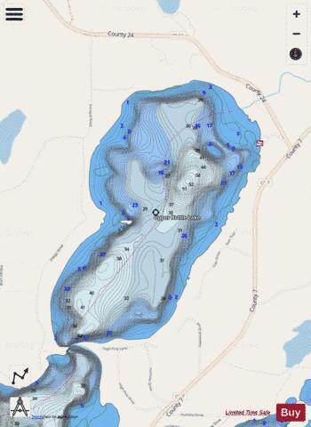 Upper Bottle depth contour Map - i-Boating App - Streets