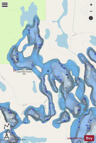 Mantrap (Middle Basin depth contour Map - i-Boating App - Streets
