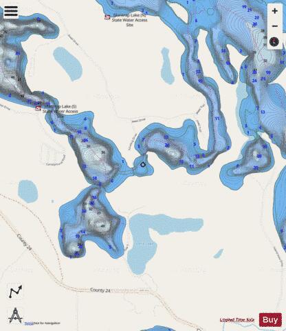 Mantrap (Mirror Bay) depth contour Map - i-Boating App - Streets