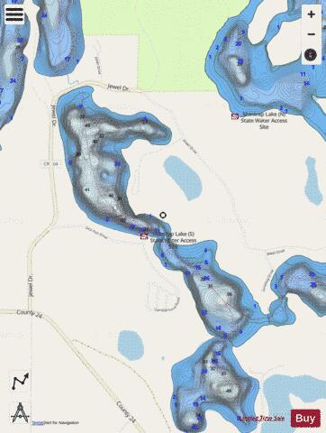 Mantrap (West Arm) depth contour Map - i-Boating App - Streets