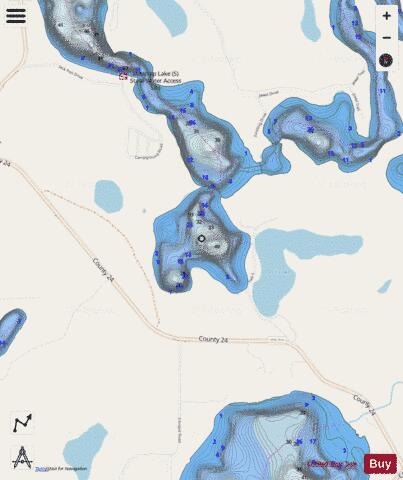 Mantrap (Home Bay) depth contour Map - i-Boating App - Streets