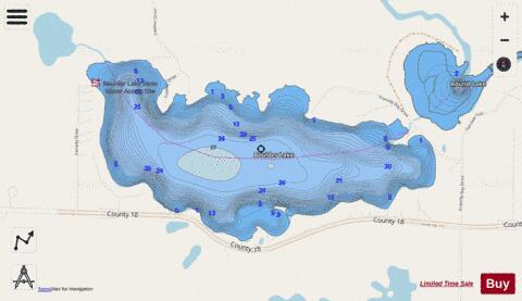 Boulder depth contour Map - i-Boating App - Streets