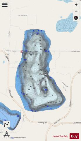 Blue depth contour Map - i-Boating App - Streets