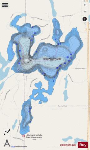 Little Mantrap depth contour Map - i-Boating App - Streets