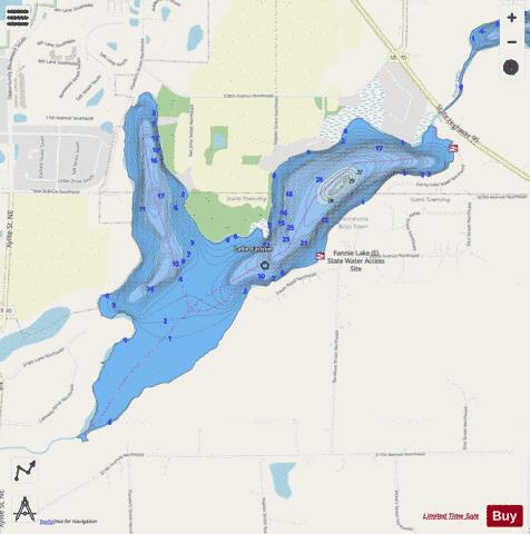 Fannie depth contour Map - i-Boating App - Streets