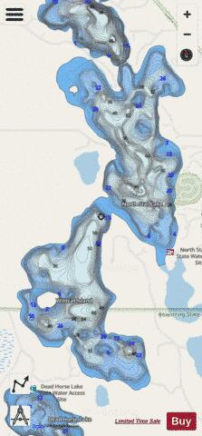North Star depth contour Map - i-Boating App - Streets