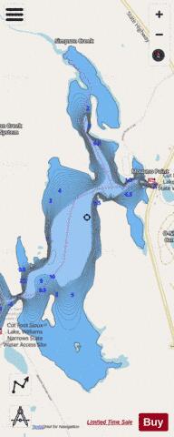 Cut Foot Sioux(East Bay) depth contour Map - i-Boating App - Streets