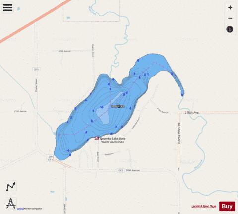 Quamba depth contour Map - i-Boating App - Streets