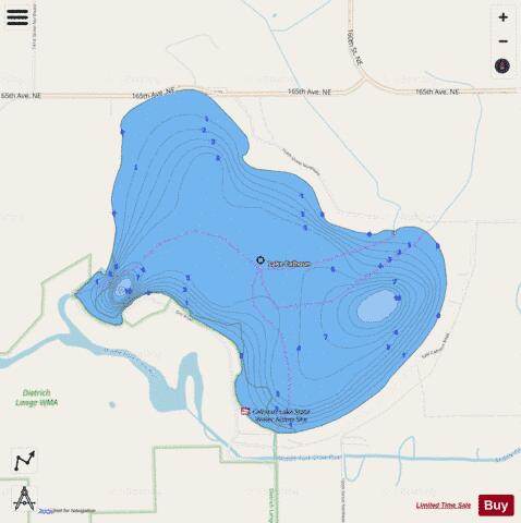 Calhoun depth contour Map - i-Boating App - Streets