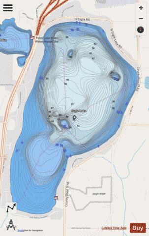 Eagle depth contour Map - i-Boating App - Streets