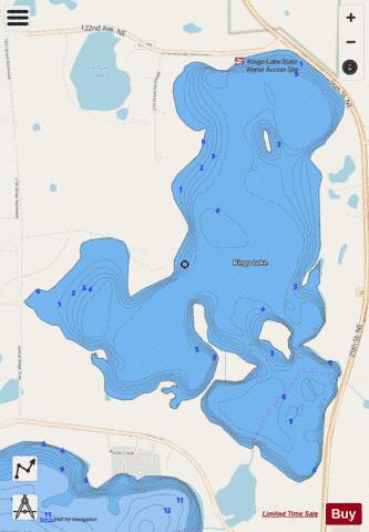 Ringo depth contour Map - i-Boating App - Streets