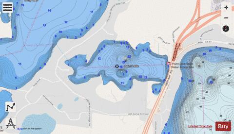 Point depth contour Map - i-Boating App - Streets