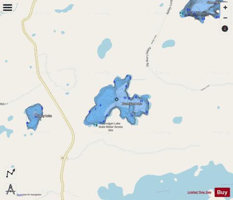 Dunnigan depth contour Map - i-Boating App - Streets